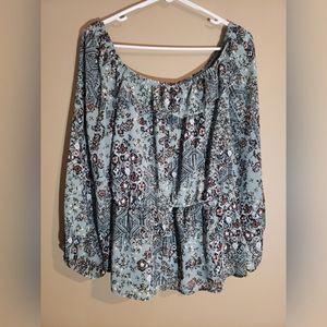 CLOSET CLOSING!! Maurices Teal Aztec Blouse